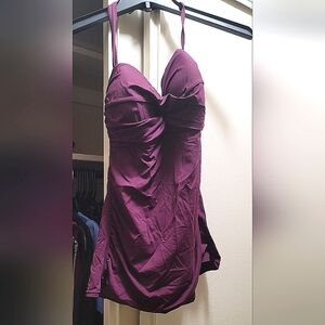 Anne Cole Purple Halter Swimsuit Top - L